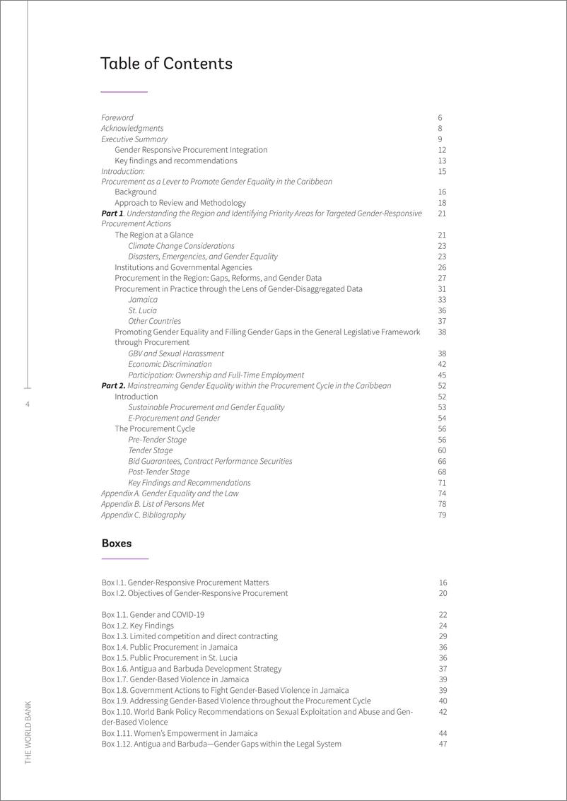 《世界银行-加勒比地区促进性别平等的采购：实现包容性和复原力的途径，重点关注紧急采购考虑因素（英）-2024-84页》 - 第4页预览图