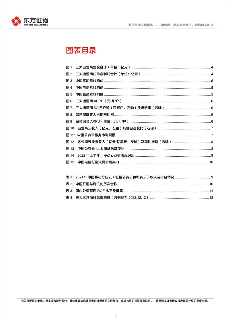 《2022通信行业深度报告-运营商-赋能数字经济-提高股东回报-东方证券》 - 第3页预览图