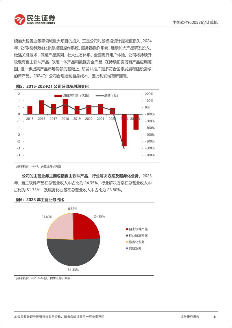 《中国软件(600536)公司动态报告：国企改革与税改双重受益龙头-240626-民生证券-27页》 - 第6页预览图