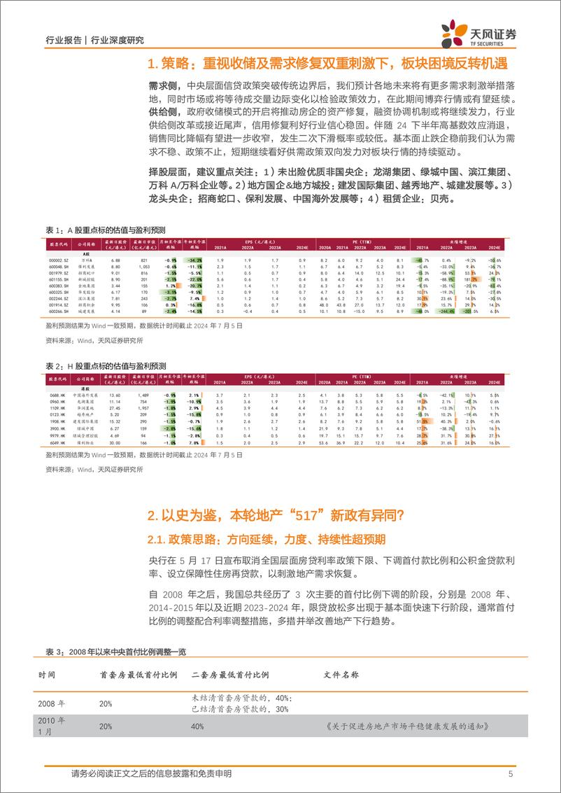 《房地产行业政策复盘及展望：周期的重演，渐进的底线-240705-天风证券-25页》 - 第5页预览图