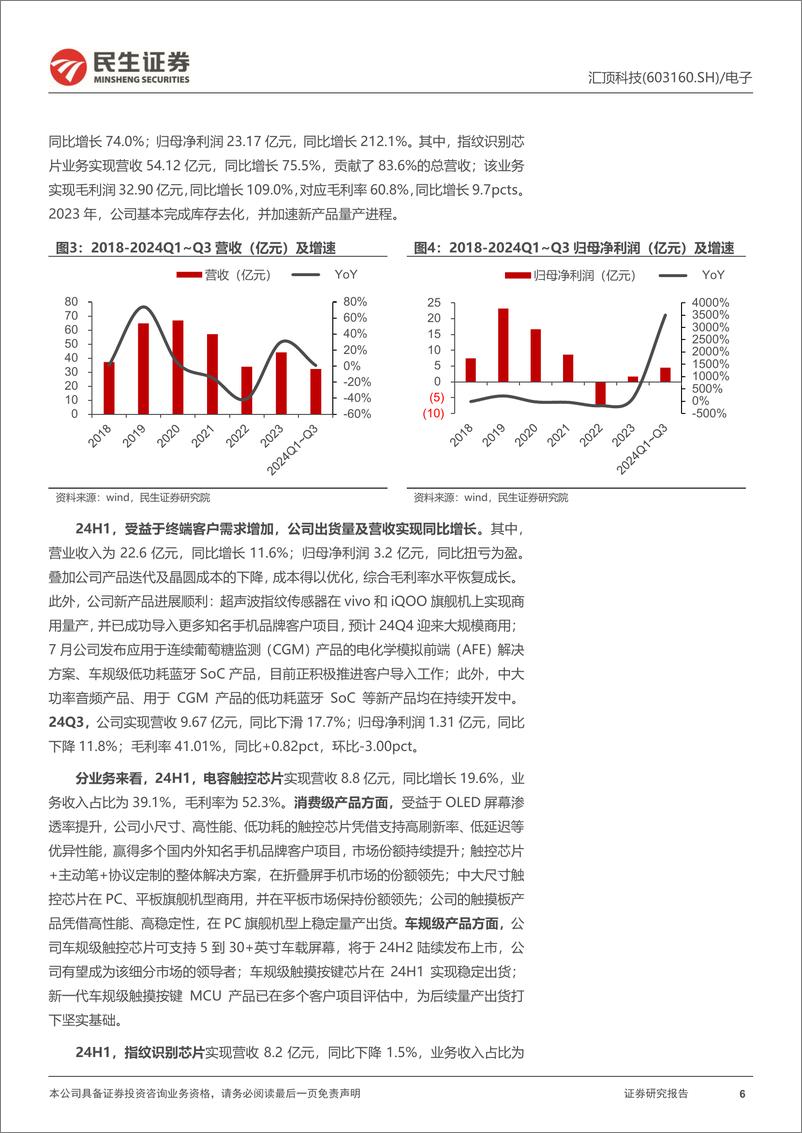 《汇顶科技(603160)深度报告：新品突破汇势能，毛竹长成攀新顶-250106-民生证券-30页》 - 第6页预览图