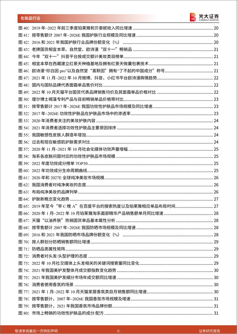 《化妆品行业2023年年度投资策略：竞争加剧、监管趋严，国货崛起、产品突围-20221130-光大证券-43页》 - 第6页预览图