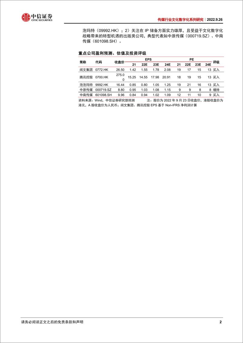 《传媒行业文化数字化系列研究：从万代南梦宫看IP全产业链运营经验-20220926-中信证券-26页》 - 第3页预览图