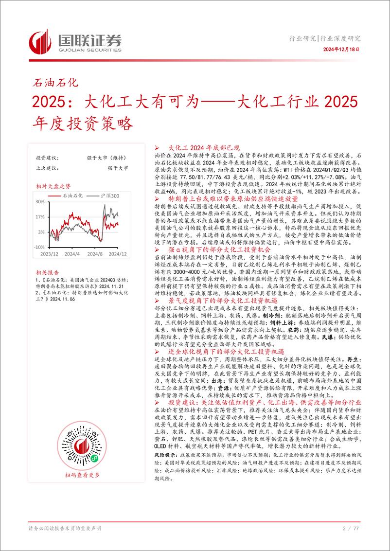 《大化工行业2025年度投资策略：2025，大化工大有可为-国联证券-241218-78页》 - 第3页预览图