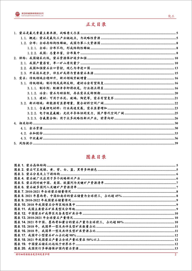 《化工行业深度报告：萤石，战略资源或迎价值重估-20221031-东亚前海证券-41页》 - 第3页预览图