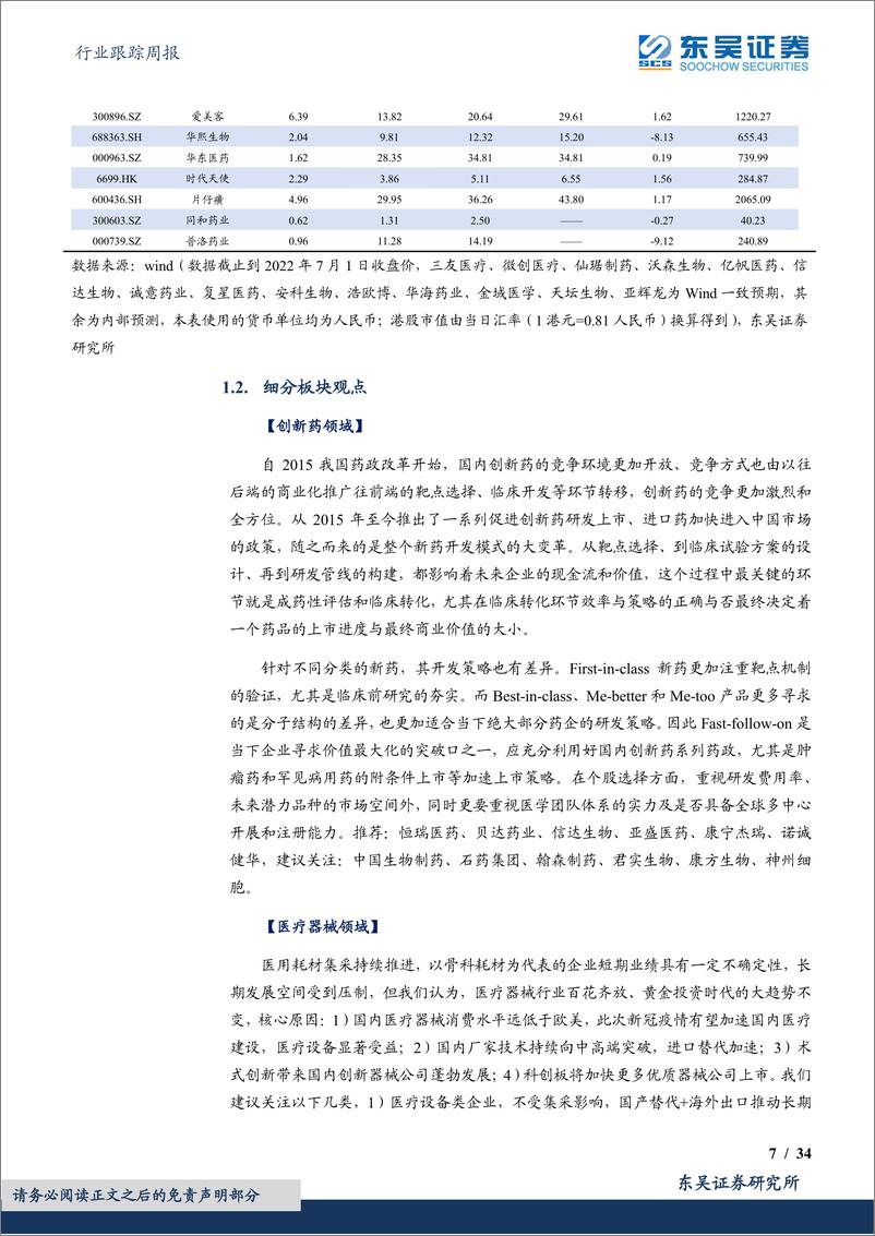 《医药生物行业跟踪周报：国产内窥镜进口替代，或迎大机遇》 - 第7页预览图