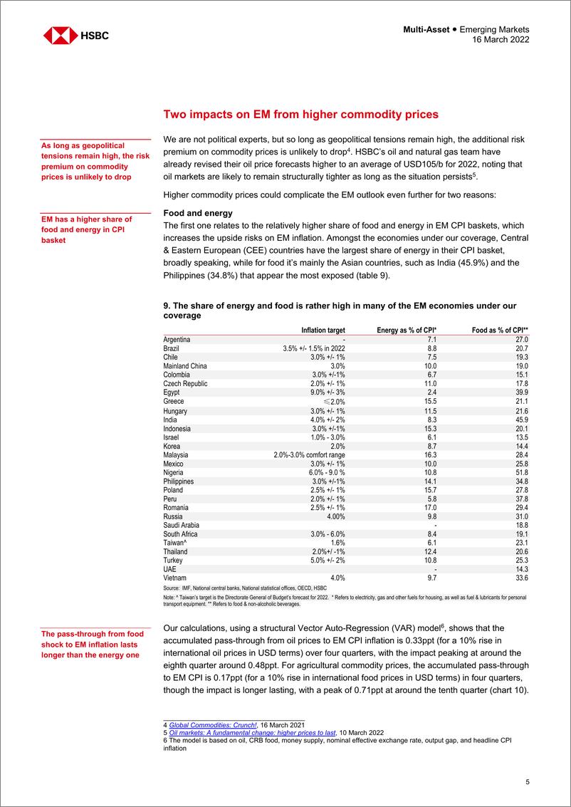 《HSBC-新兴市场投资策略-大宗商品冲击、食品通胀、俄罗斯风险敞口-2022.3.16-24页》 - 第6页预览图