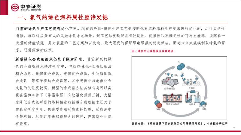 《氢能行业洞察系列研究之一：绿氨掺烧—煤改新政有望打开绿氢绿氨发展空间-241005-中泰证券-30页》 - 第7页预览图