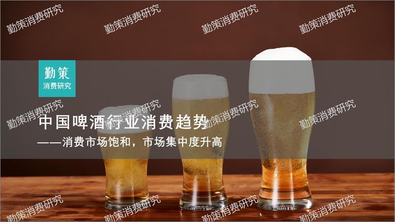 《中国啤酒行业消费研究报告——消费市场饱和,市场集中度升高-24页》 - 第1页预览图