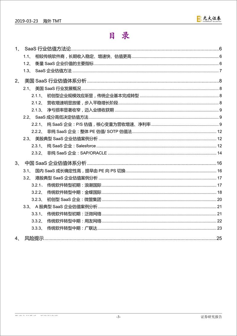 《海外TMT行业：中美SaaS行业估值体系详解，以SaaS视角为科创板提供估值的锚-20190323-光大证券-26页》 - 第4页预览图