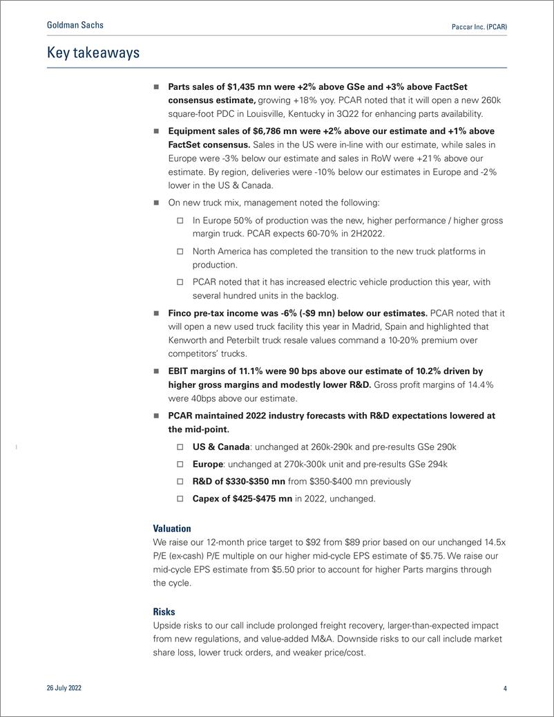 《Paccar Inc. (PCAR Structural Parts margin improvement balanced by challenging cyclical outlook(1)》 - 第5页预览图