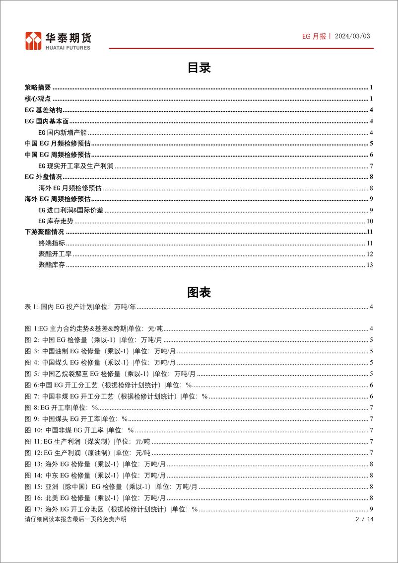 《EG月报：EG开工逐步上抬，库存下降速率放缓-20240303-华泰期货-14页》 - 第2页预览图