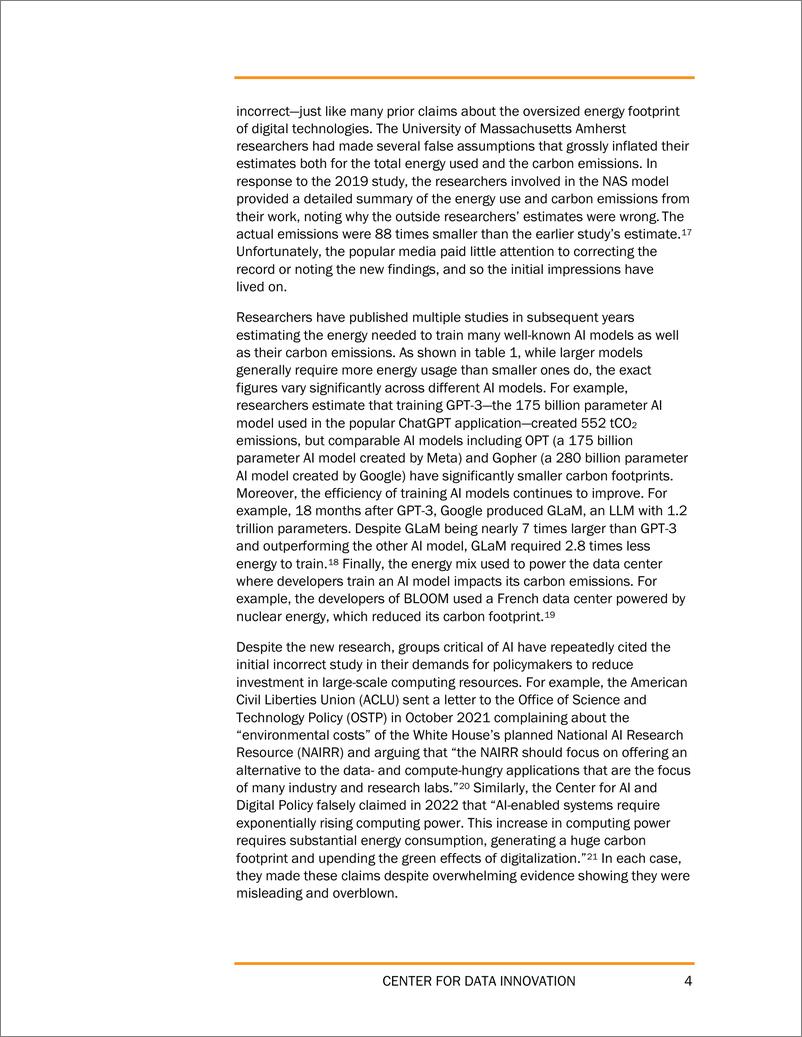 《数据创新中心：2024重新思考对人工智能能源使用的担忧报告（英文版）》 - 第4页预览图