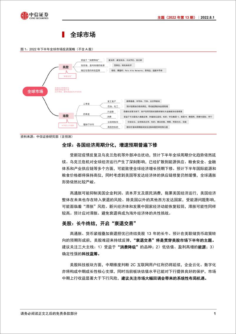 《主题（2022年第13期）：2022下半年投资展望全景图-20220801-中信证券-28页》 - 第4页预览图