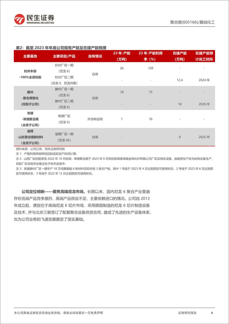 《聚合顺-605166.SH-首次覆盖报告：锦纶纺丝景气持续上行，双6布局打开成长新空间-20240421-民生证券-42页》 - 第3页预览图