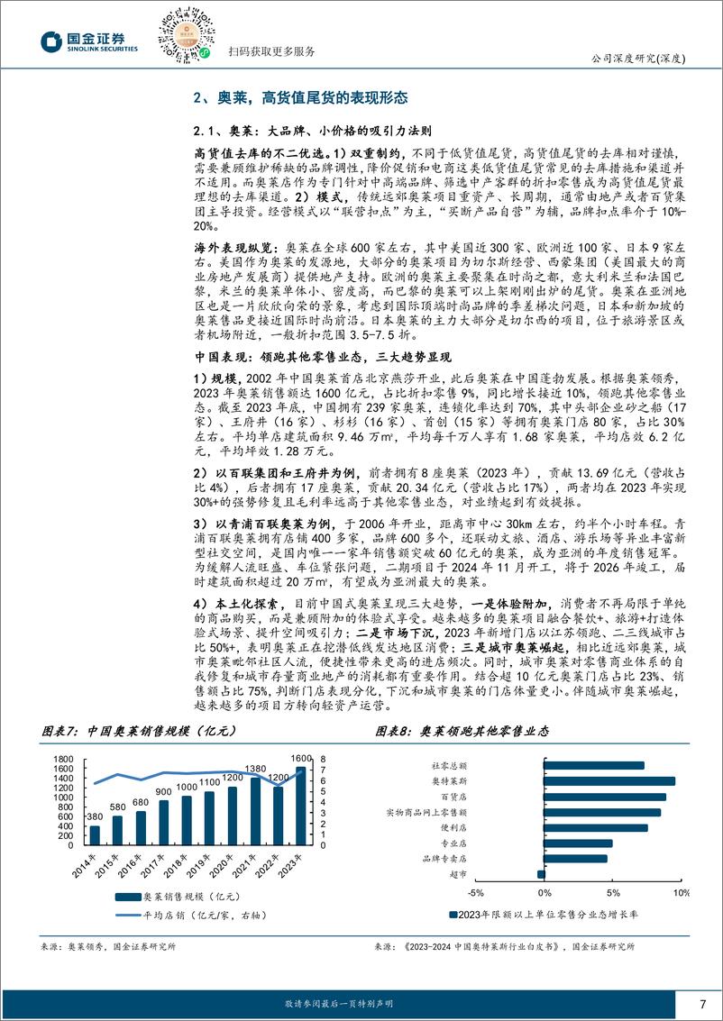 《海澜之家(600398)城市奥莱，海澜之家的下一站？-241219-国金证券-30页》 - 第7页预览图