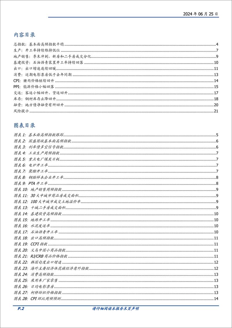 《基本面高频数据跟踪：供需高频偏弱，库存被动抬升-240625-国盛证券-22页》 - 第2页预览图