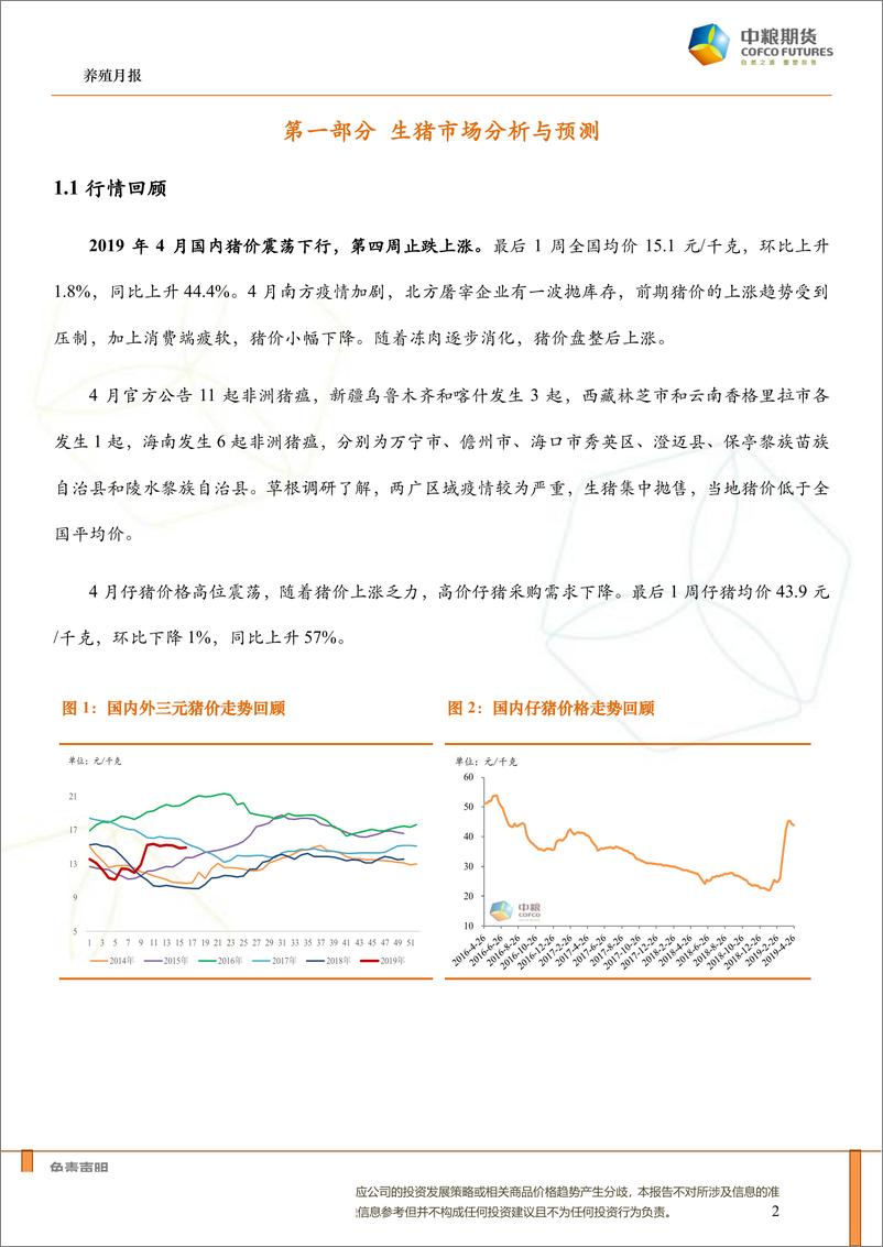 《养殖月报：冻肉逐步消化，5月猪价将全面上涨，鸡蛋回调做多-20190426-中粮期货-15页》 - 第3页预览图