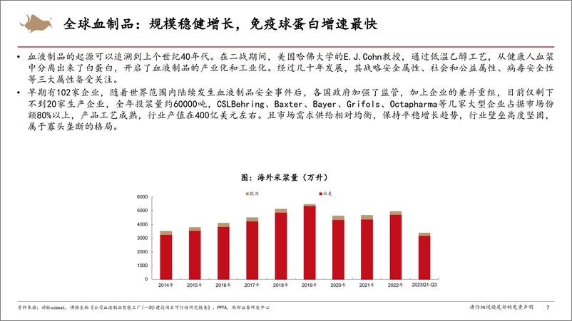 《血制品行业报告：血制品需求稳定，内生外延集中度持续提升-240801-西部证券-42页》 - 第7页预览图