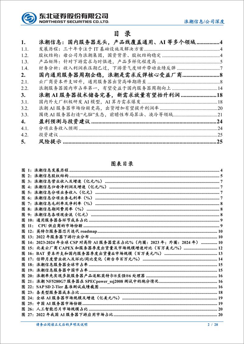 《浪潮信息(000977)公司深度报告：服务器龙头，AI开拓新成长之路-240708-东北证券-28页》 - 第2页预览图