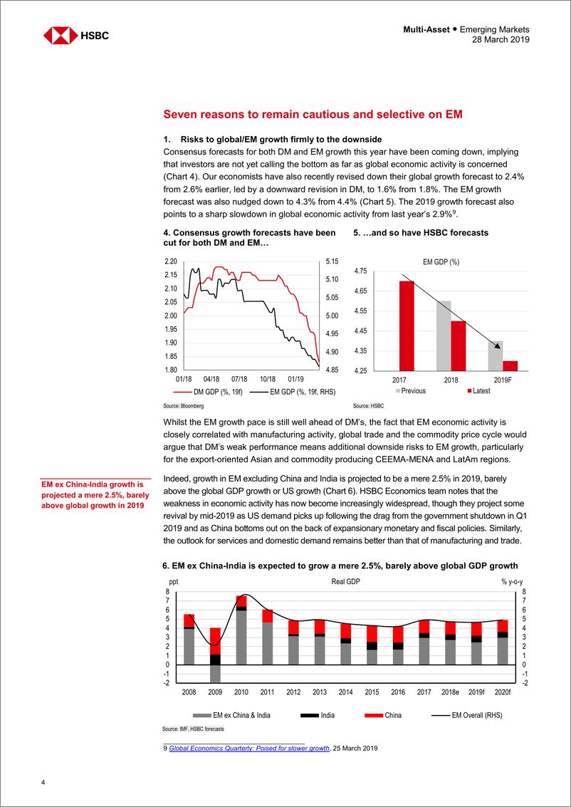 《汇丰银行-新兴市场-投资策略-新兴市场角逐：增长漂移大于美联储的提振-2019.3.28-21页》 - 第5页预览图
