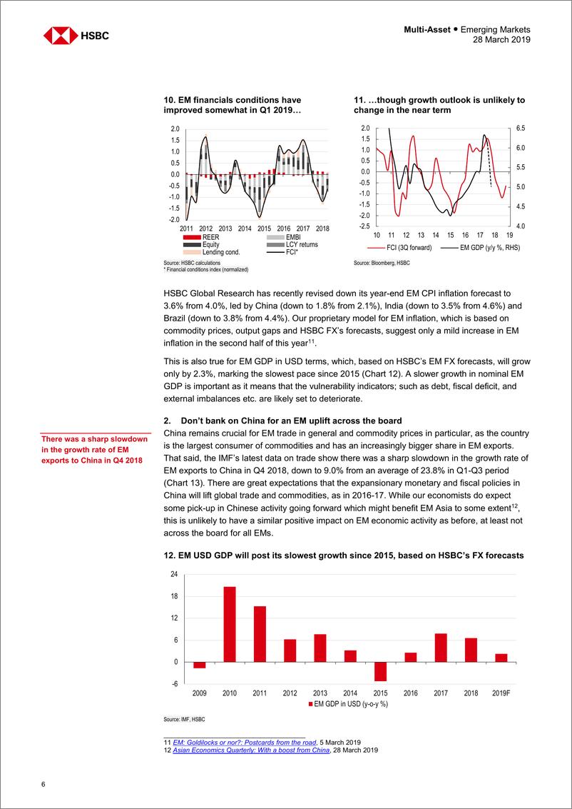 《汇丰银行-新兴市场-投资策略-新兴市场角逐：增长漂移大于美联储的提振-2019.3.28-21页》 - 第7页预览图