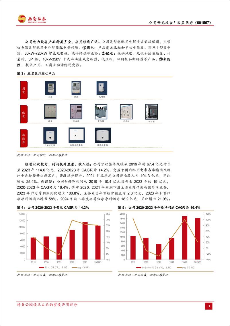 《三星医疗(601567)国内配用电龙头，出海提振增长-241224-西南证券-29页》 - 第7页预览图