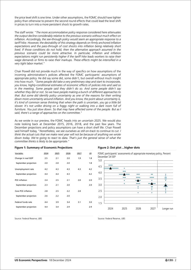 《UBS Economics-US Economic Perspectives _Feds inflation concerns rise too_...-112281386》 - 第2页预览图