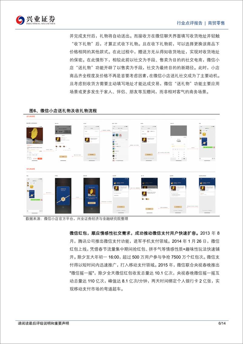 《商贸零售行业：微信小店及抖音送礼革新社交电商，哪些零售美护公司核心受益？-兴业证券-241230-14页》 - 第6页预览图