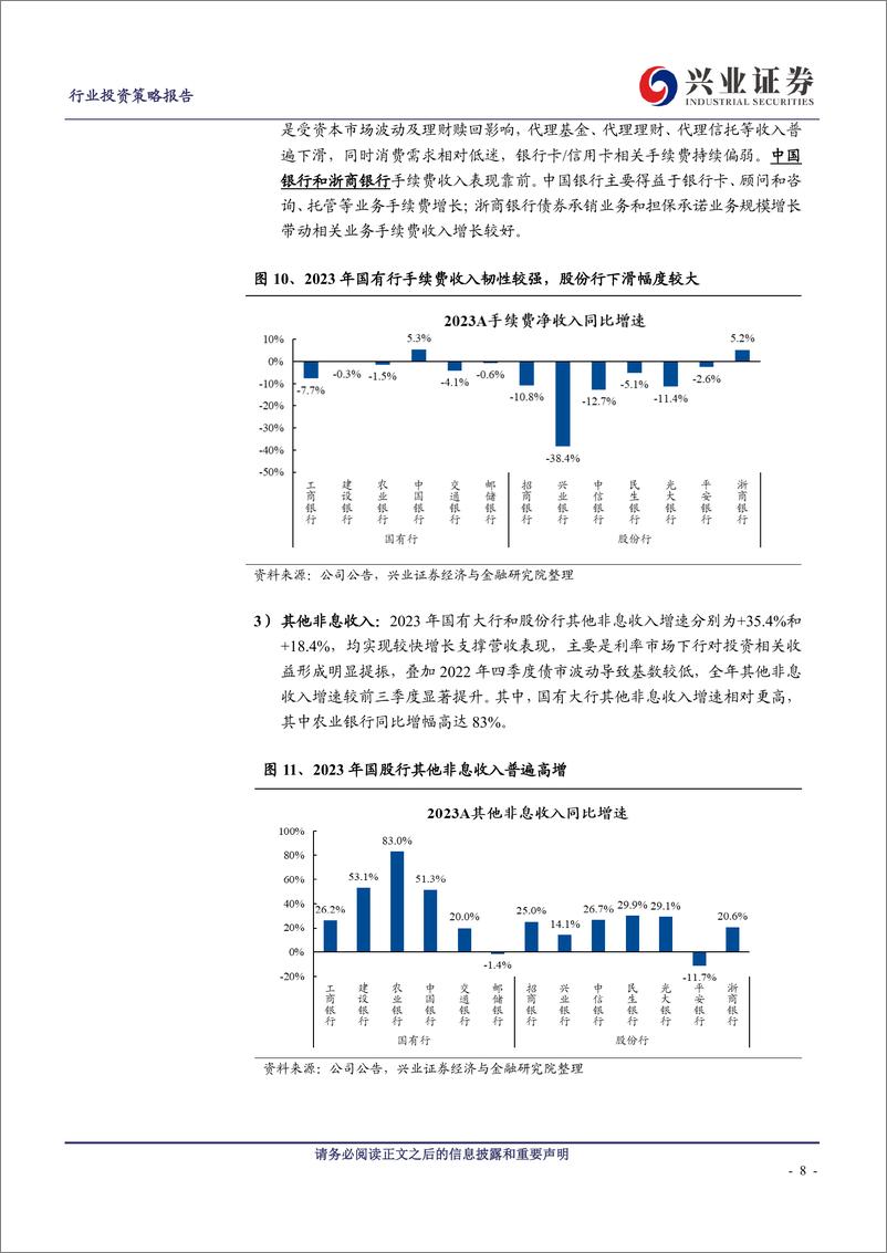 《银行业2023年年报综述：业绩稳定，分红稳中有升-240402-兴业证券-23页》 - 第8页预览图