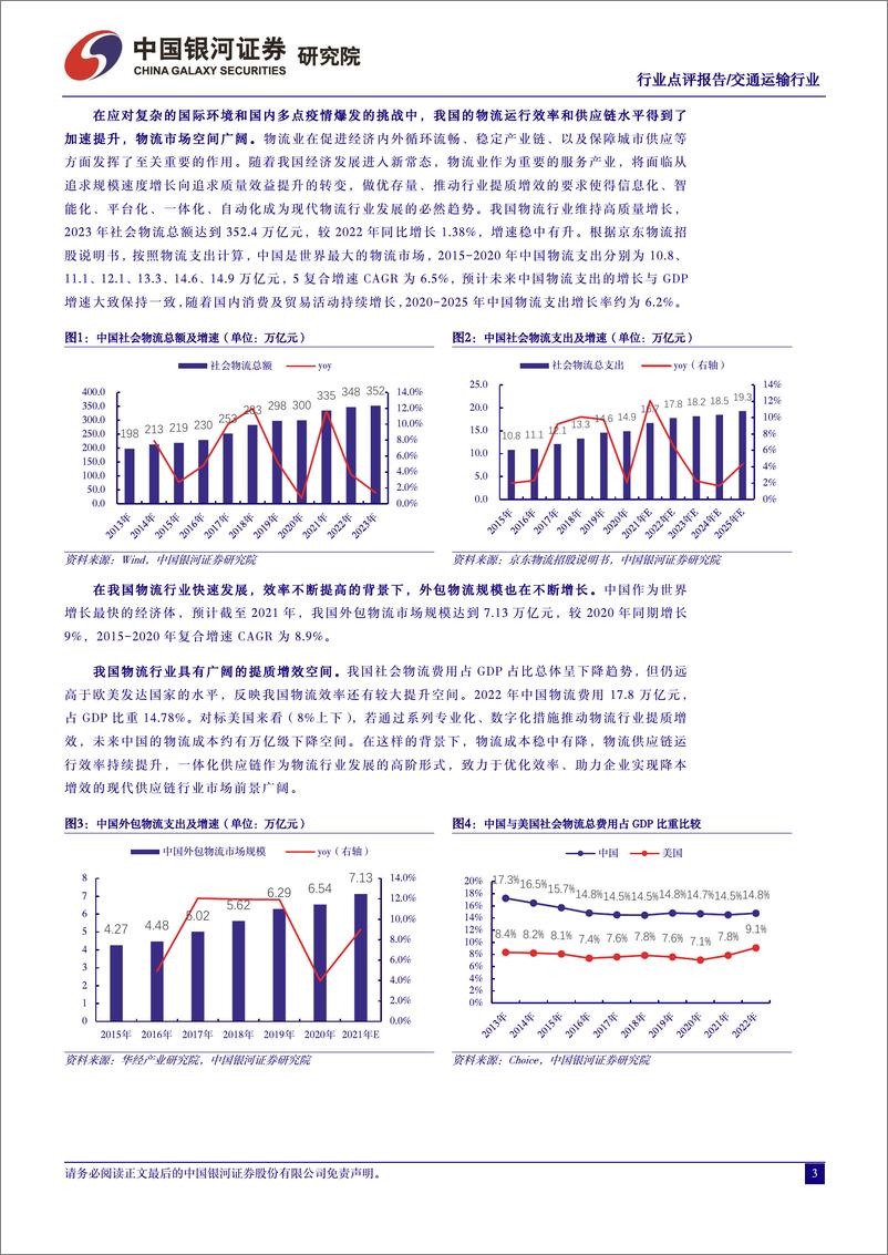 《交通运输行业三中全会解读报告：物流降本助力统一大市场，铁改进入深水区-240722-银河证券-12页》 - 第3页预览图