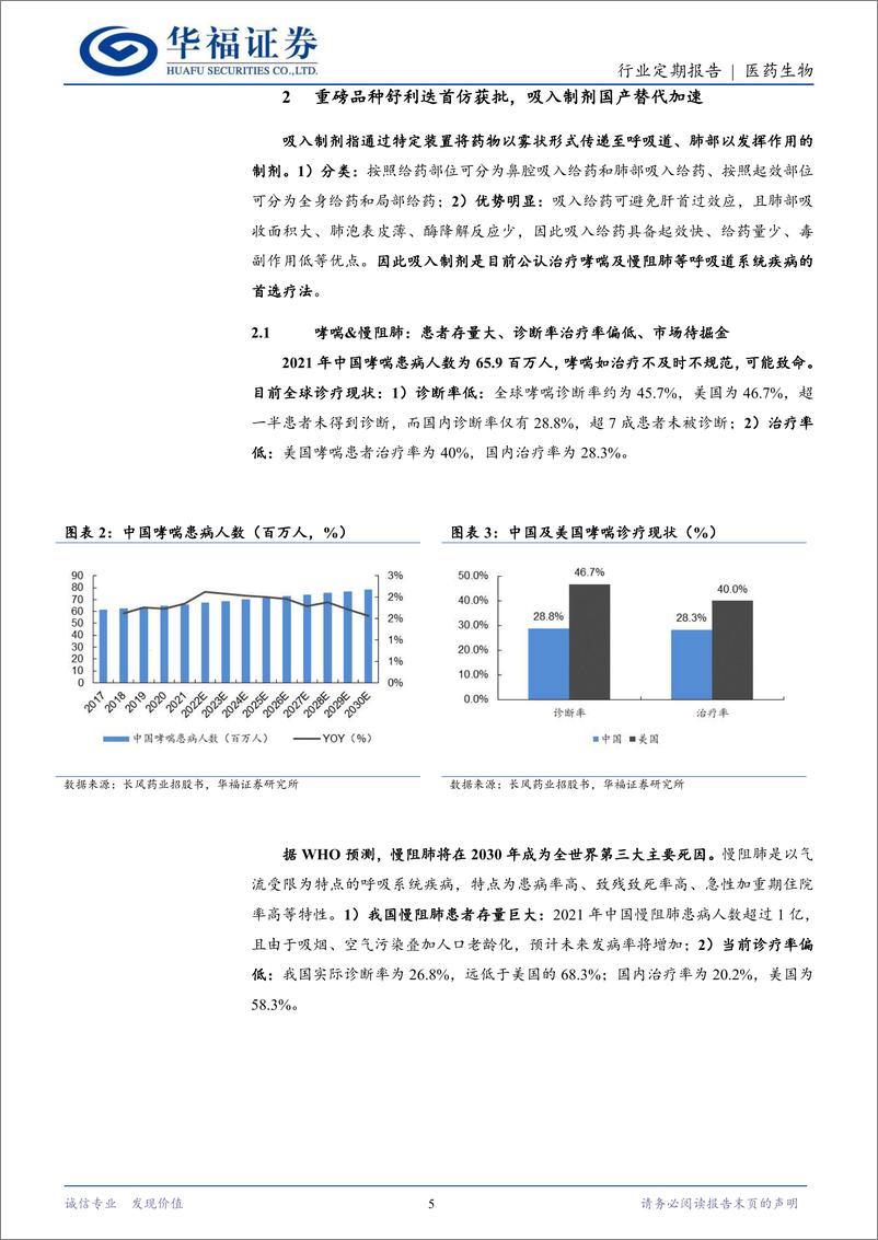 《医药生物行业定期报告：重磅品种舒利迭首仿获批，吸入制剂国产替代加速-240615-华福证券-17页》 - 第5页预览图