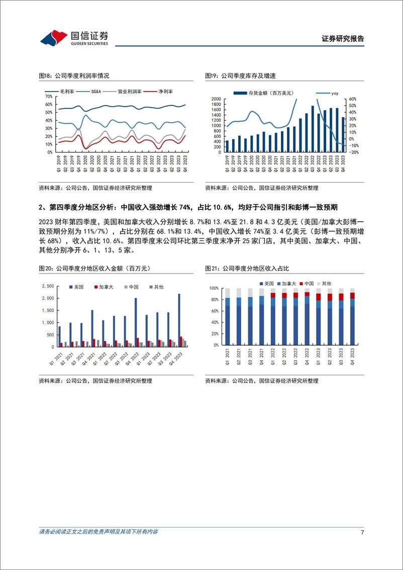 《纺织服装海外跟踪系列四十一：露露乐檬第四季度收入增长16%25，库存同比下降9%25-240328-国信证券-11页》 - 第7页预览图