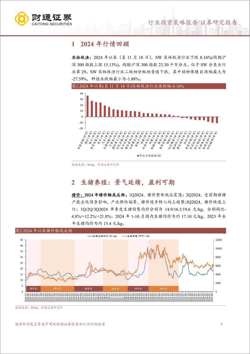 《2025年农林牧渔行业投资策略：养殖链和宠物景气延续，生物育种有望扩面提速-241118-财通证券-28页》 - 第5页预览图