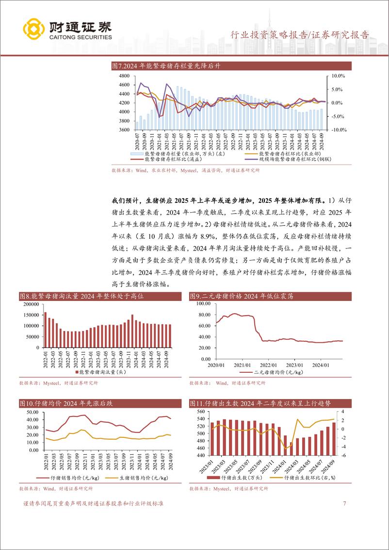 《2025年农林牧渔行业投资策略：养殖链和宠物景气延续，生物育种有望扩面提速-241118-财通证券-28页》 - 第7页预览图