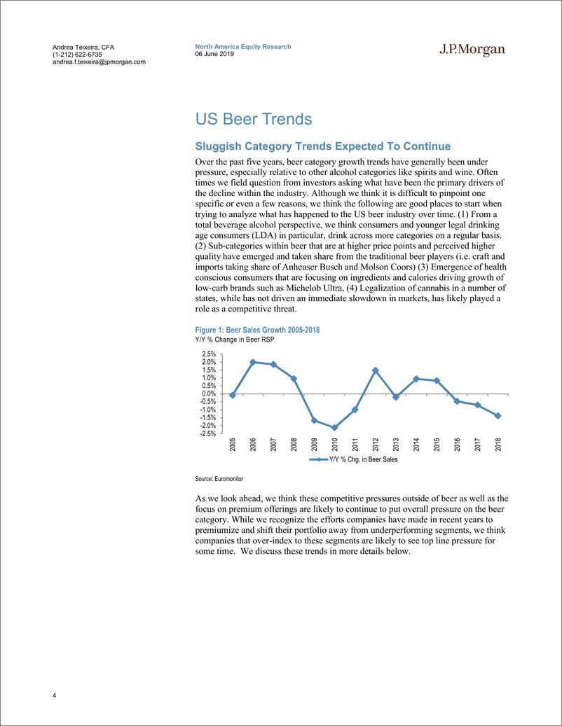 《J.P. 摩根-美股-饮料行业-美国啤酒行业深度研究：增长缓慢-2019.6.6-38页》 - 第5页预览图