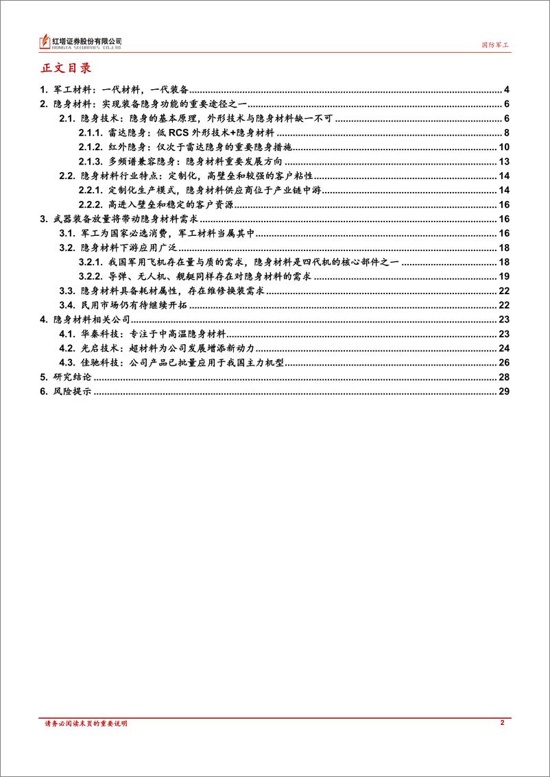 《军工材料行业系列报告之隐身材料：蓄势待发，拭目以待-20221228-红塔证券-30页》 - 第3页预览图