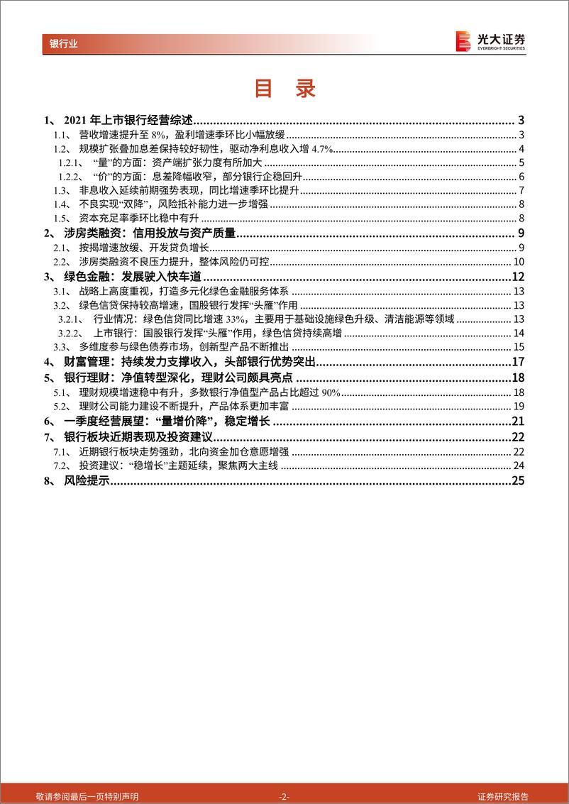 《银行业上市银行2021年业绩综述与经营展望：“跨周期”加码促进经营稳健、“宽信用”抬头催生投资机会-20220406-光大证券-26页》 - 第3页预览图