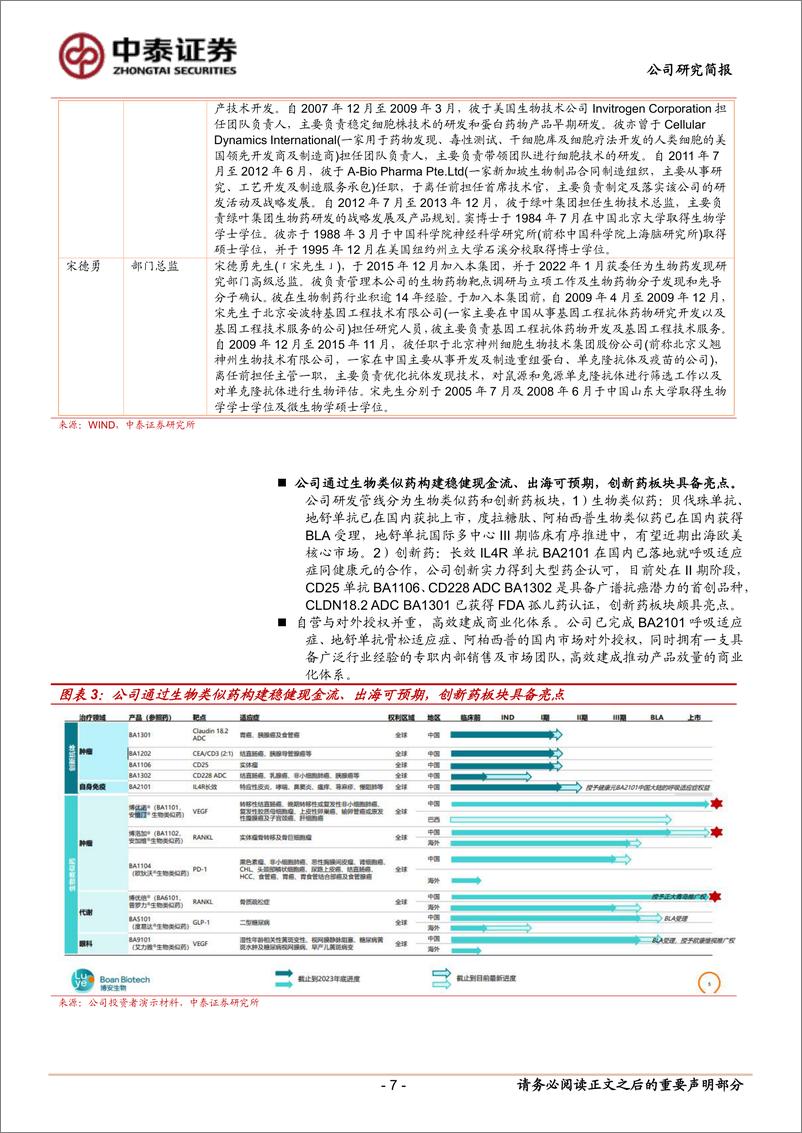 《博安生物(6955.HK)仿创结合大分子新锐，盈利能力%2b创新实力快速提升-241110-中泰证券-21页》 - 第7页预览图