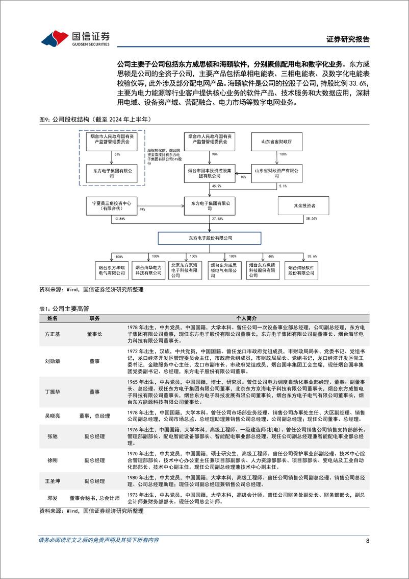 《东方电子(000682)电网二次设备老牌企业，配网与数智化带来新机遇-241114-国信证券-49页》 - 第8页预览图