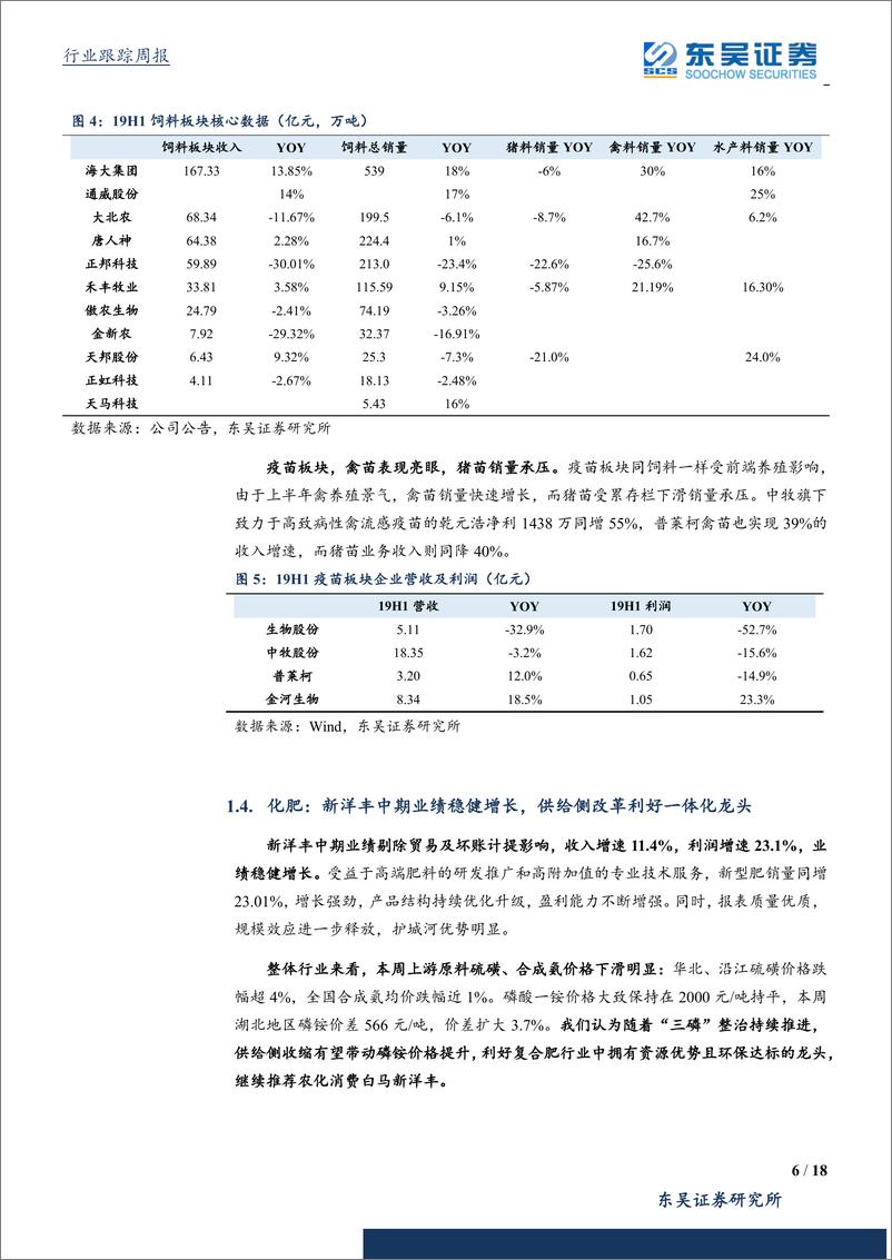 《农林牧渔行业：中报披露进程过半，禽养殖板块高度景气-20190825-东吴证券-18页》 - 第7页预览图