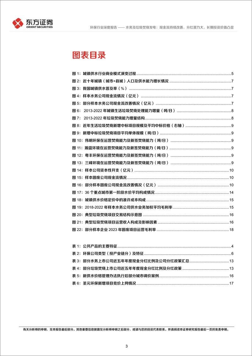 《环保行业长期投资逻辑专题研究-水务及垃圾焚烧发电：现金流持续改善，分红潜力大，长期投资价值凸显-240608-东方证券-22页》 - 第3页预览图