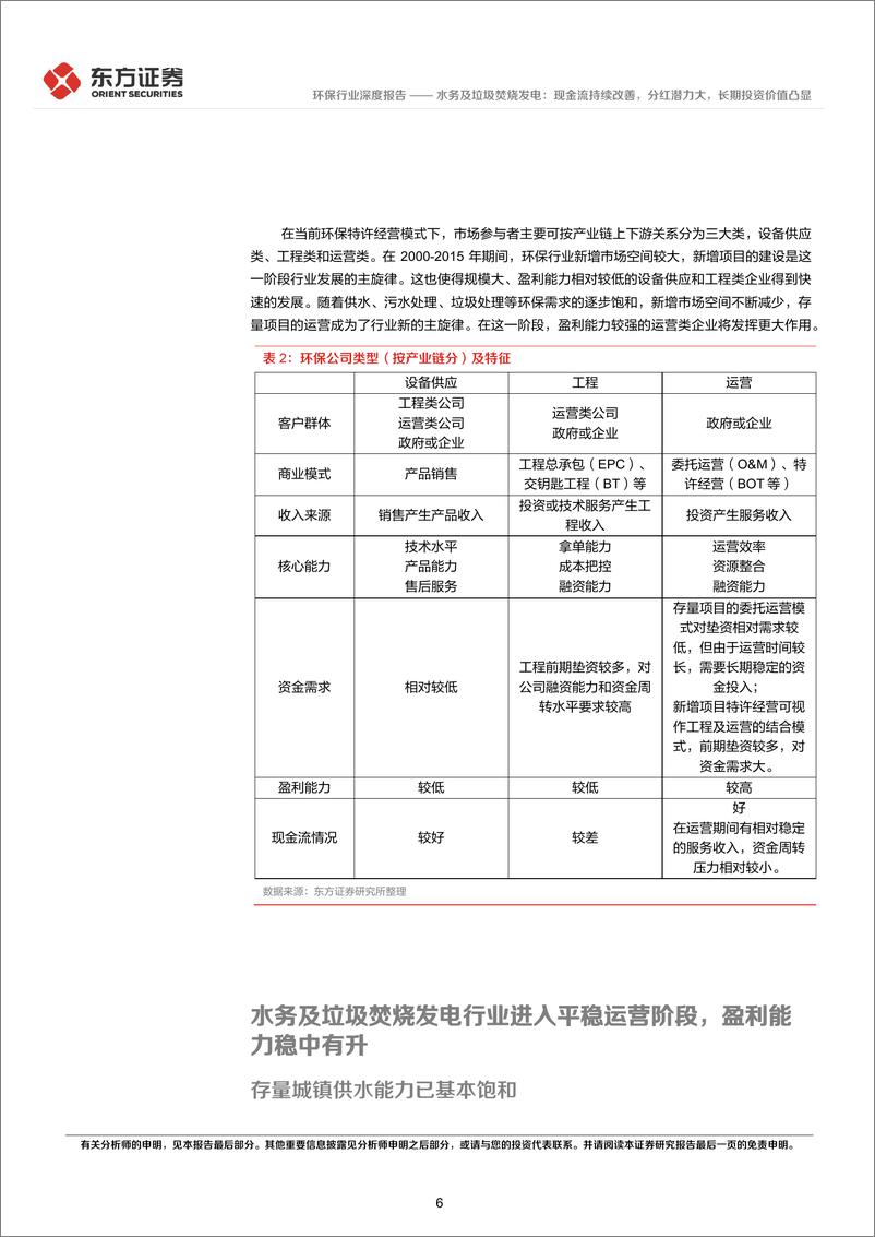 《环保行业长期投资逻辑专题研究-水务及垃圾焚烧发电：现金流持续改善，分红潜力大，长期投资价值凸显-240608-东方证券-22页》 - 第6页预览图