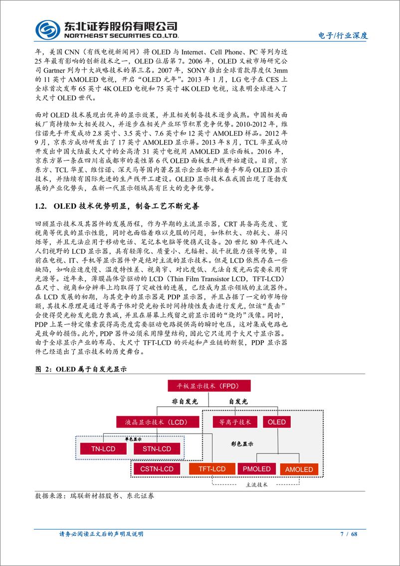 《OLED行业深度报告：全行业供需结构逐步优化，中国厂商赢得优势-240813-东北证券-68页》 - 第7页预览图