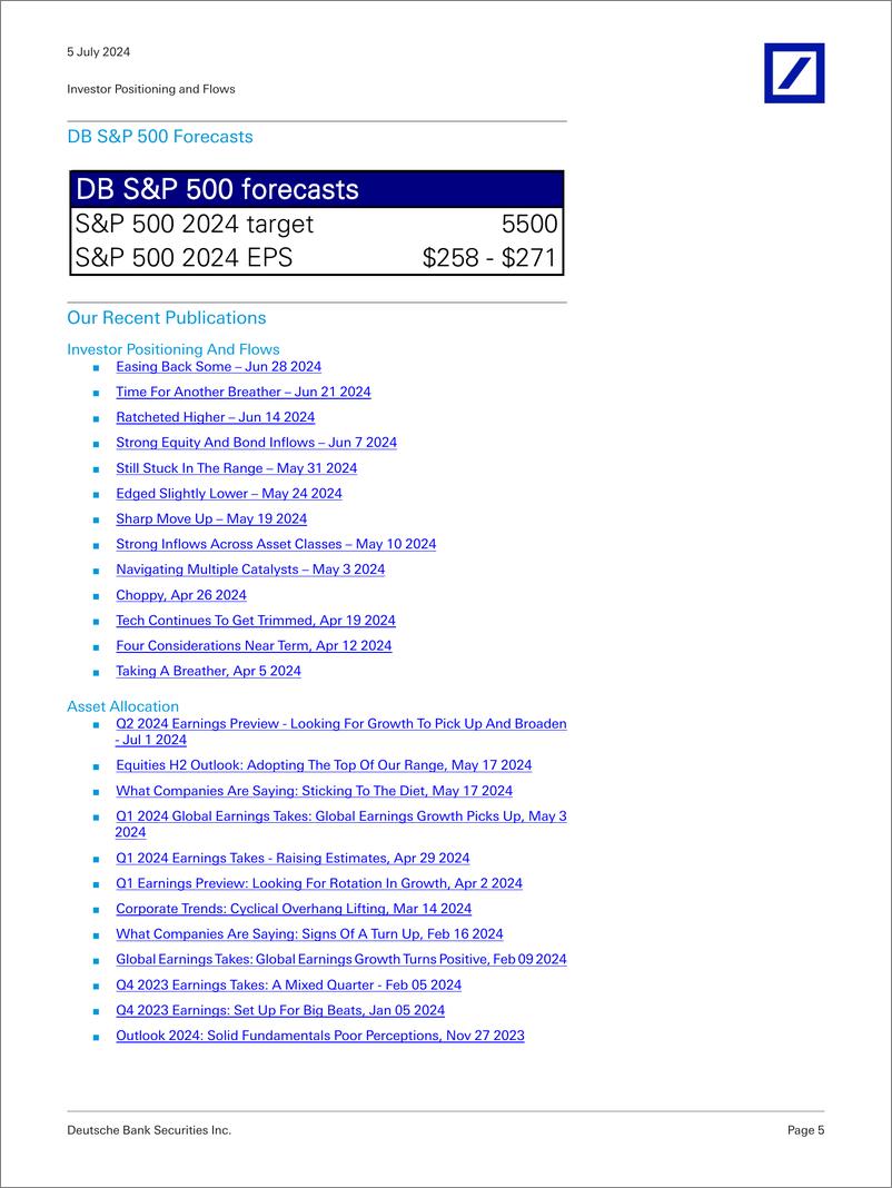 《Deutsche Bank-Investor Positioning and Flows Chart Pack-109058920》 - 第5页预览图