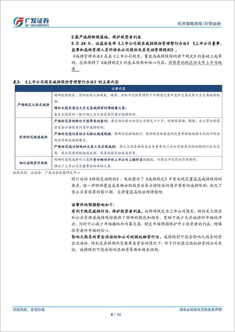 《非银金融行业：政策利好业绩回暖，板块估值修复可期-240526-广发证券-13页》 - 第8页预览图