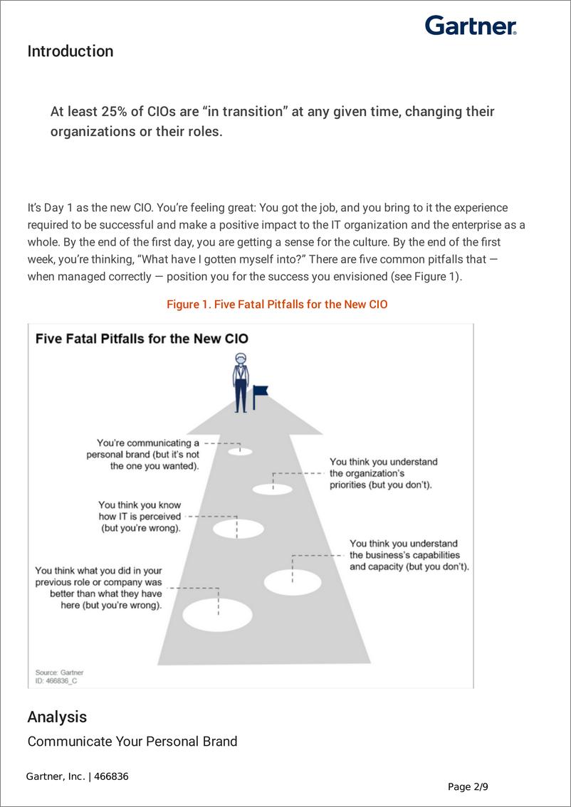 《Gartner-新首席信息官面临的5个致命陷阱（英）-2022.5-11页》 - 第4页预览图