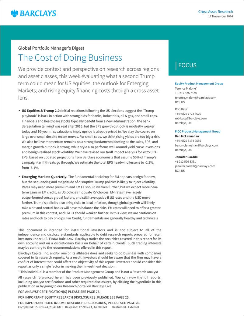 《Barclays_Global_Portfolio_Manager_s_Digest_The_Cost_of_Doing_Business》 - 第1页预览图