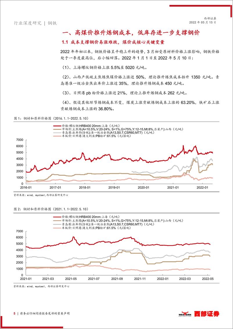 《2022年钢铁行业中期策略报告：把握普钢弹性，优选特钢标的-20220515-西部证券-27页》 - 第6页预览图