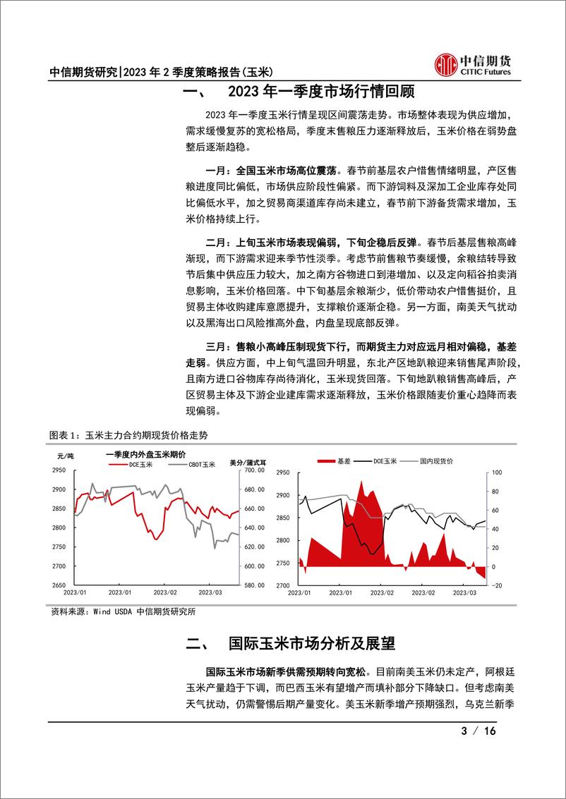 《2023年2季度策略报告（玉米）：二季度谷物供应宽松化，关注玉米下行压力-20230322-中信期货-16页》 - 第4页预览图